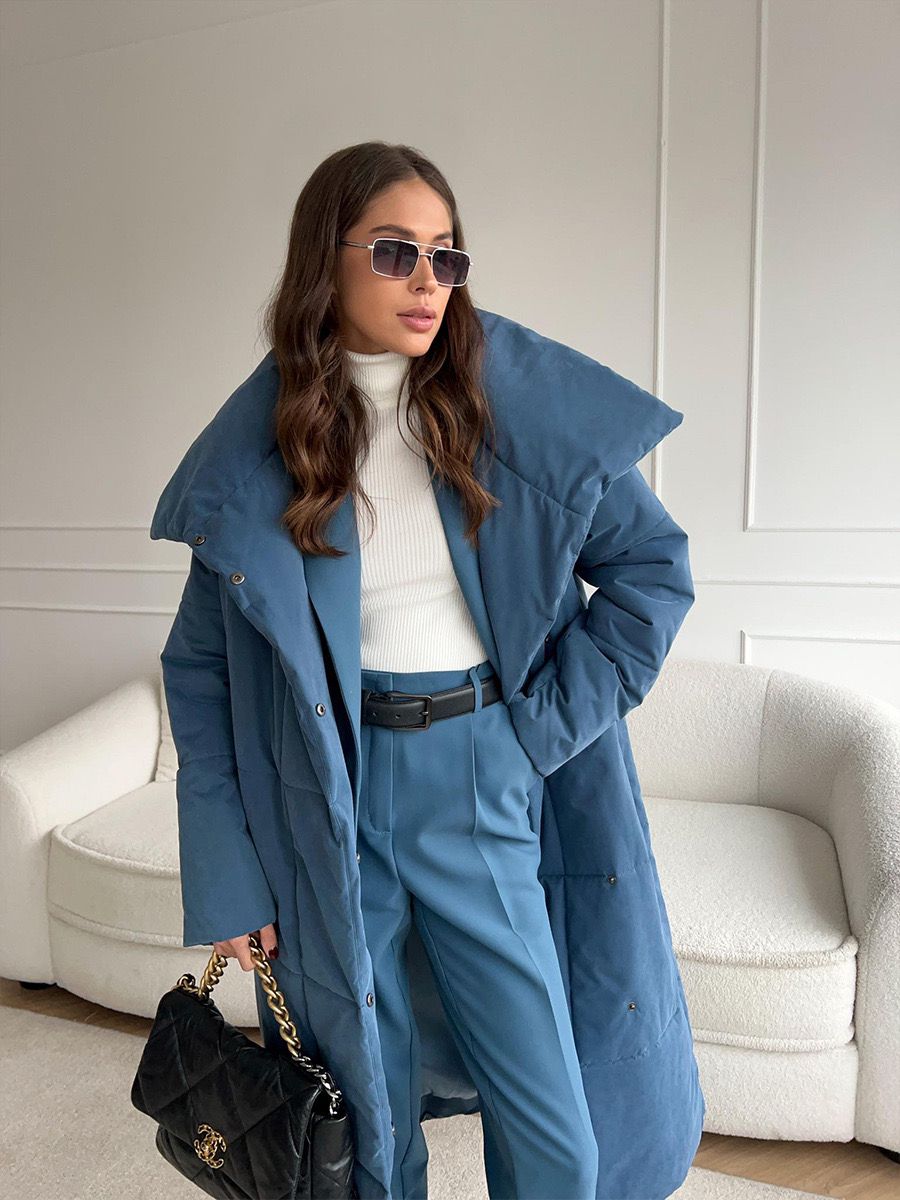 LuxeFrost – Lange Pufferjas met Taille