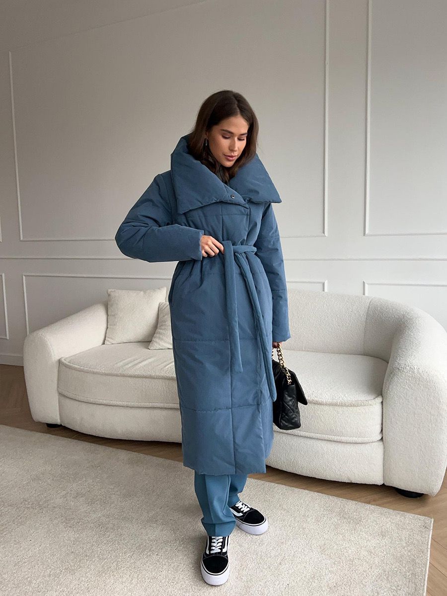 LuxeFrost – Lange Pufferjas met Taille