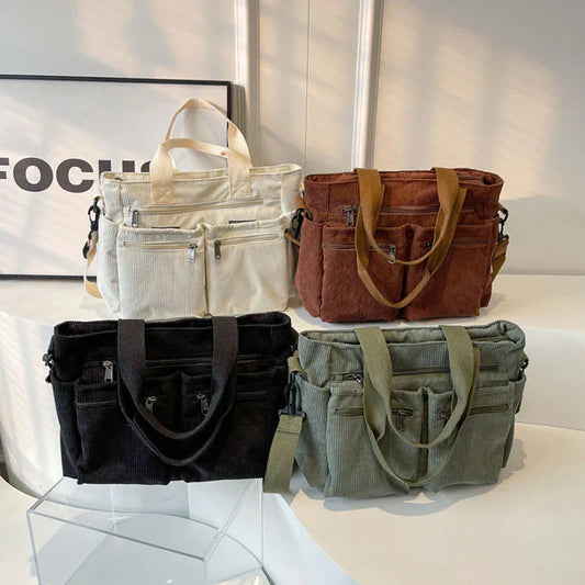 Casual corduroy tas