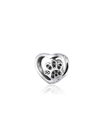 Geliefd Hart Pootafdruk Huisdier Charm