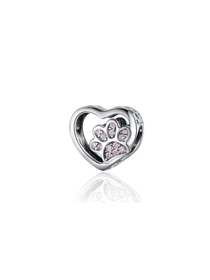 Geliefd Hart Pootafdruk Huisdier Charm